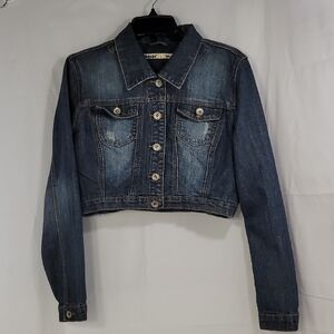 Dollhouse Blue Cropped Jean Jacket with Modern Styling